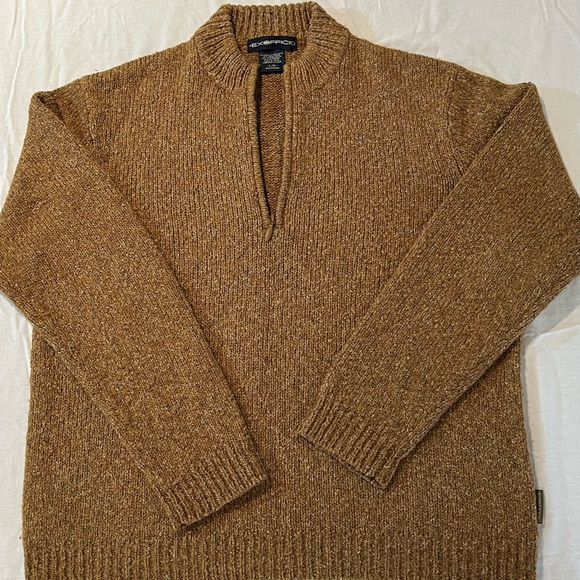 Exofficio Other - ExOfficio Mens Wool Blend Pullover Sweater Shirt 1/4 Zip Tan Large